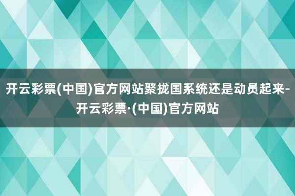 开云彩票(中国)官方网站聚拢国系统还是动员起来-开云彩票·(中国)官方网站