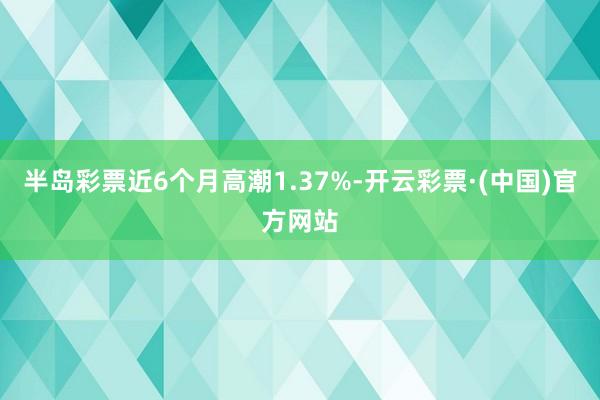 半岛彩票近6个月高潮1.37%-开云彩票·(中国)官方网站