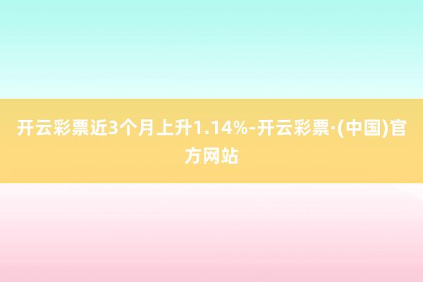 开云彩票近3个月上升1.14%-开云彩票·(中国)官方网站