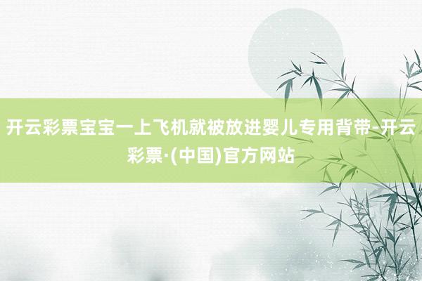 开云彩票宝宝一上飞机就被放进婴儿专用背带-开云彩票·(中国)官方网站